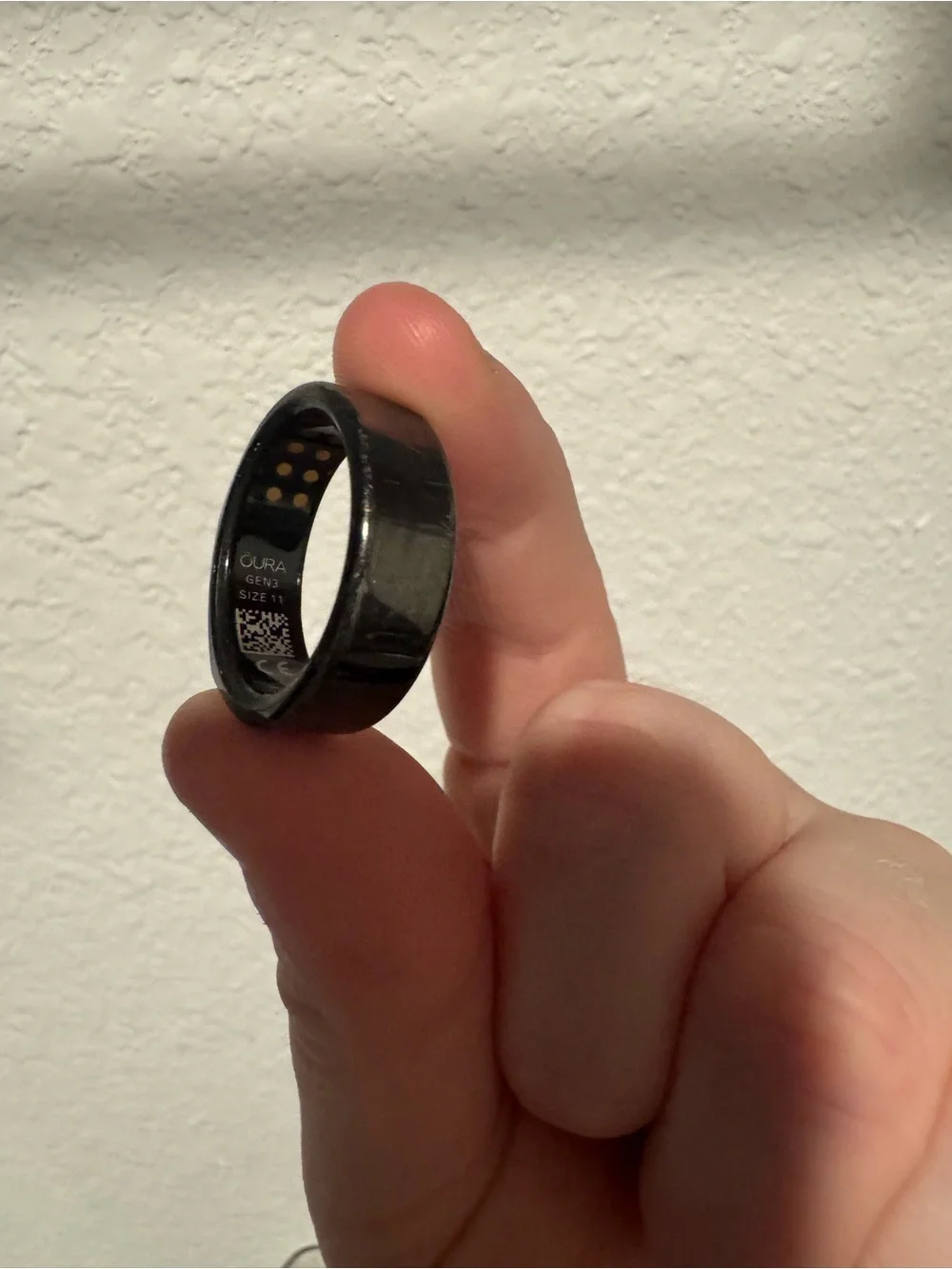 Oura Black Smart Ring with Inner Sensors